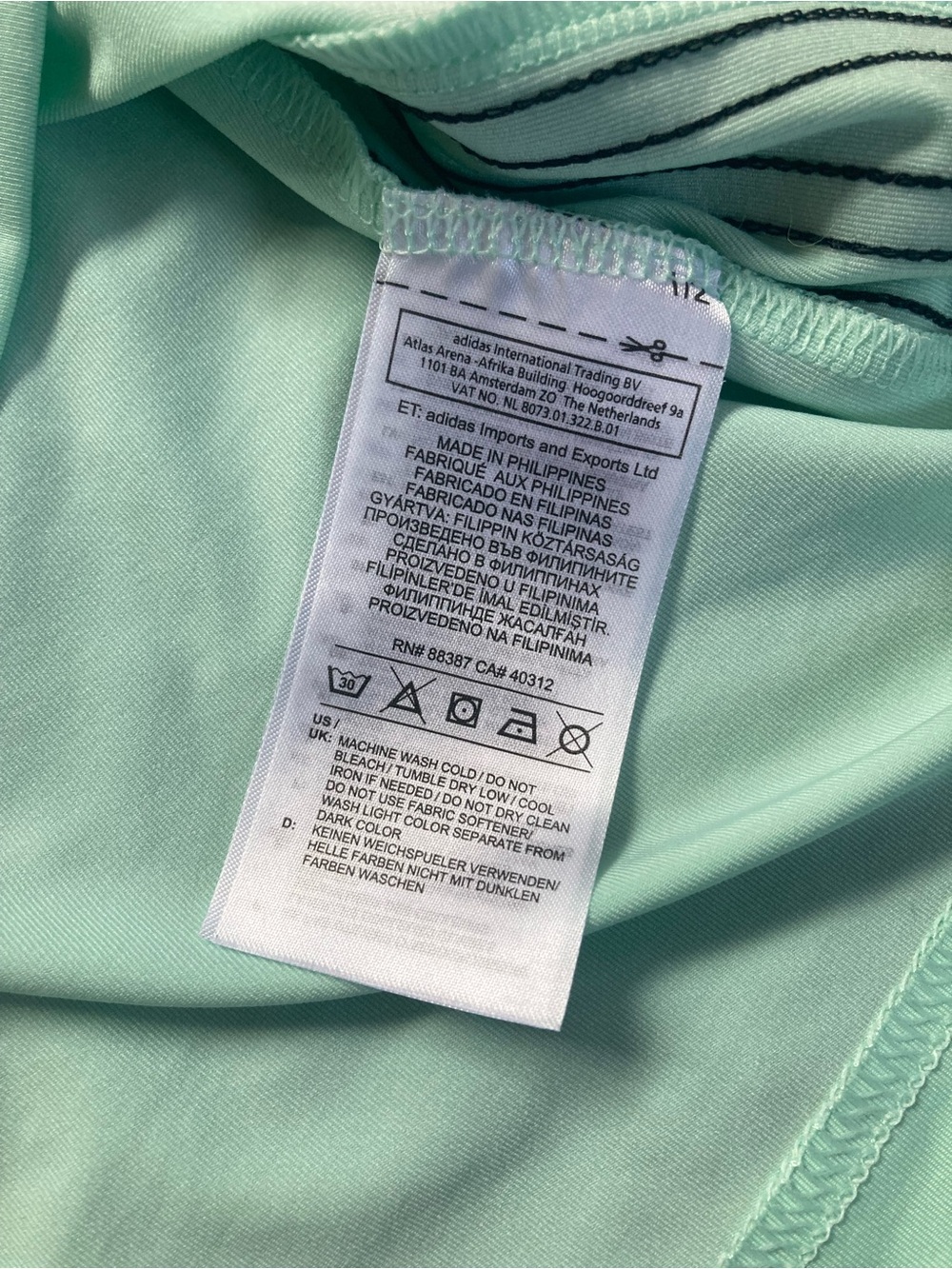 adidas Women's Mint Racerback Tank with Side Stripes - Picture 3 of 4